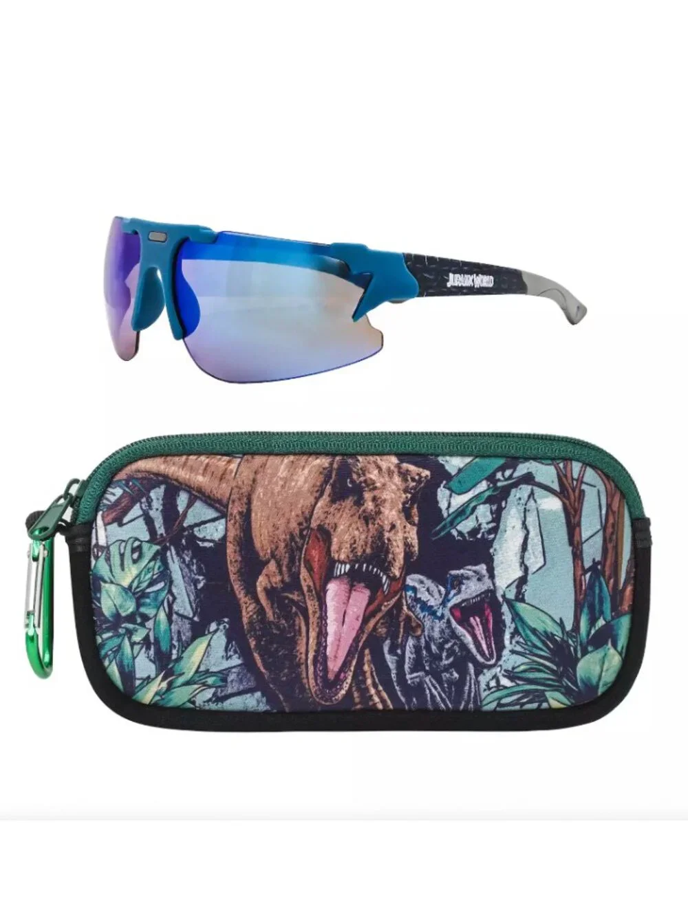 Jurassic Park World Dino Skin Sports Wrap Sunglasses and Soft Case